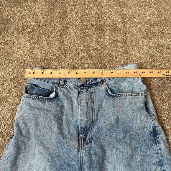 ASOS jeans high waist straight leg acid/stone washed denim pants SZ 26"X36" - Picture 4 of 8